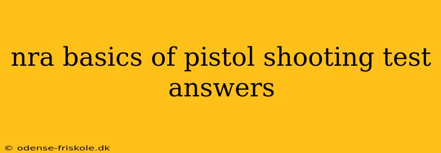 nra basics of pistol shooting test answers