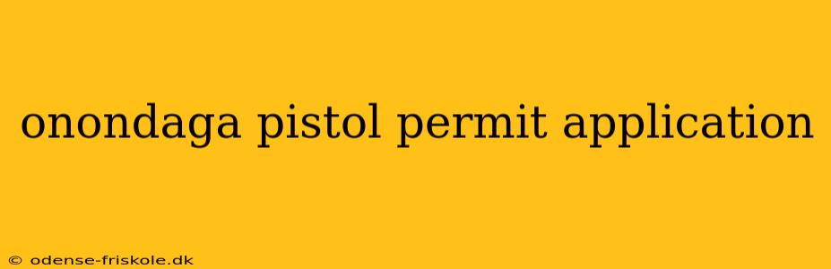 onondaga pistol permit application