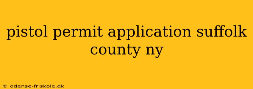 pistol permit application suffolk county ny