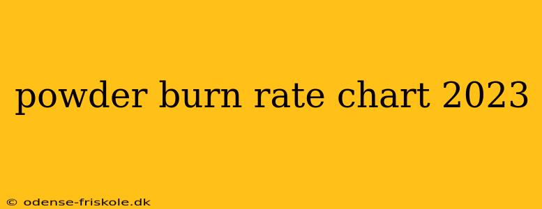 powder burn rate chart 2023