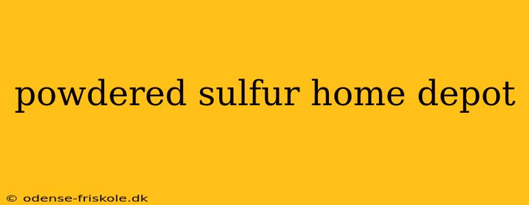 powdered sulfur home depot