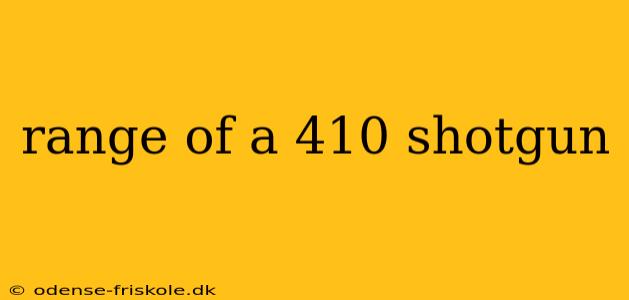 range of a 410 shotgun