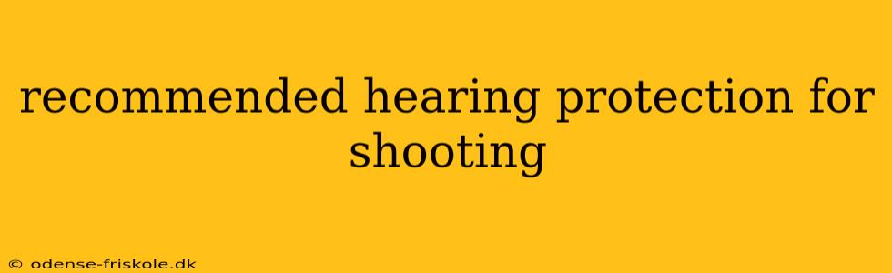 recommended hearing protection for shooting