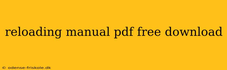 reloading manual pdf free download