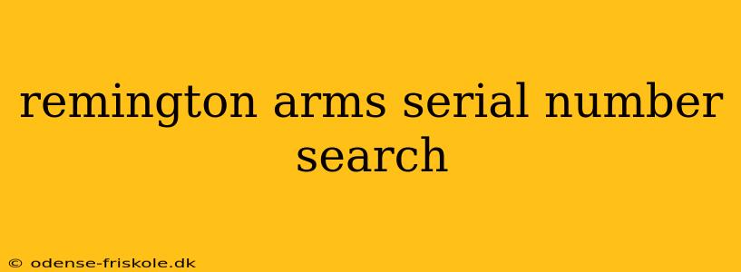 remington arms serial number search