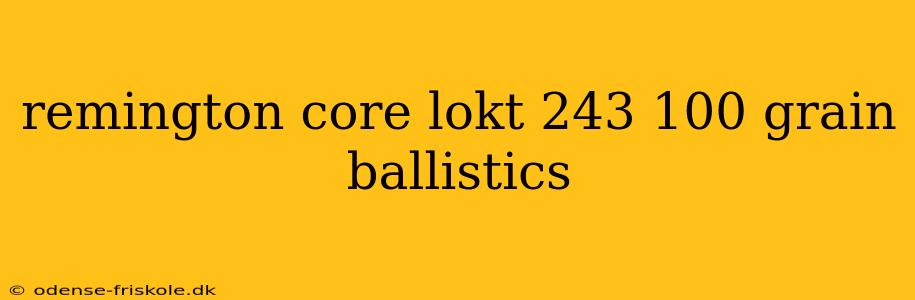 remington core lokt 243 100 grain ballistics