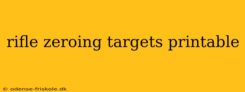 rifle zeroing targets printable