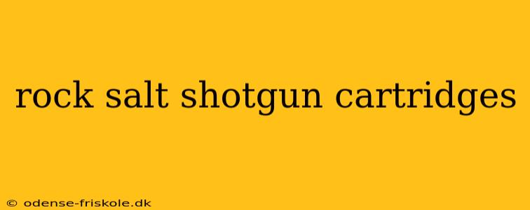 rock salt shotgun cartridges