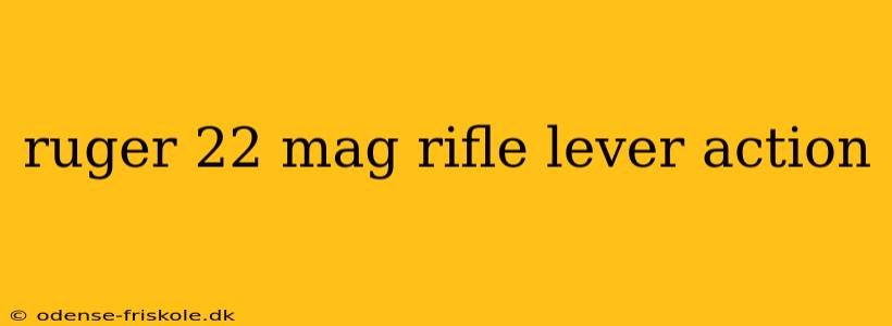 ruger 22 mag rifle lever action