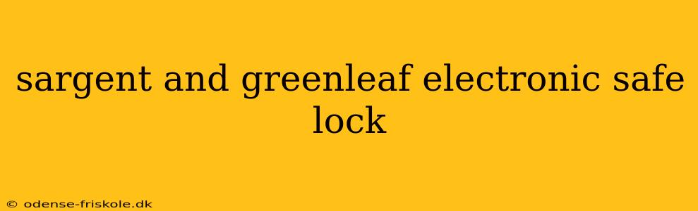 sargent and greenleaf electronic safe lock