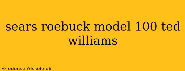 sears roebuck model 100 ted williams