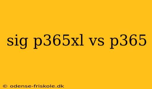 sig p365xl vs p365