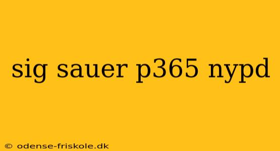 sig sauer p365 nypd