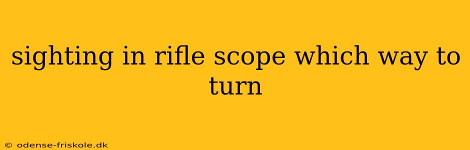 sighting in rifle scope which way to turn