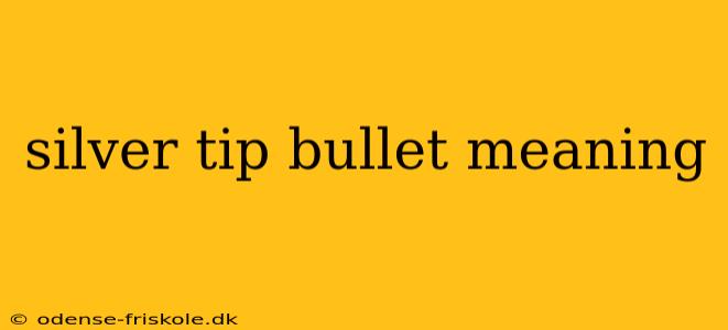 silver tip bullet meaning