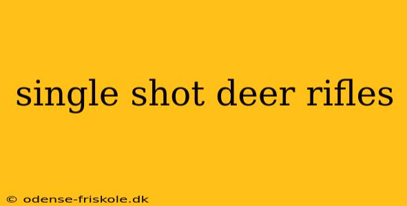 single shot deer rifles