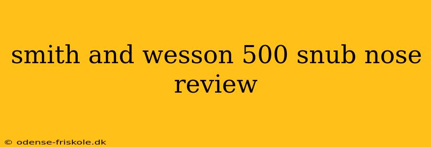 smith and wesson 500 snub nose review