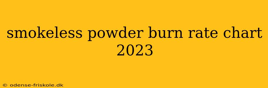 smokeless powder burn rate chart 2023