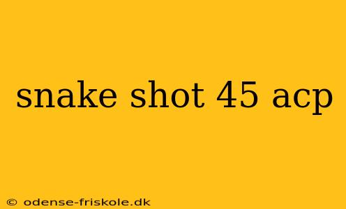 snake shot 45 acp