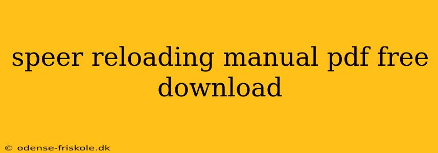 speer reloading manual pdf free download