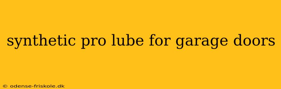 synthetic pro lube for garage doors