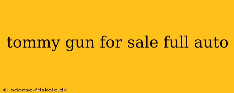 tommy gun for sale full auto