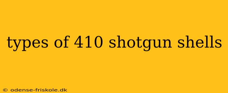 types of 410 shotgun shells