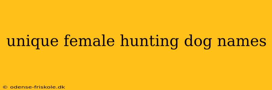 unique female hunting dog names