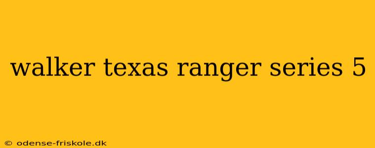 walker texas ranger series 5