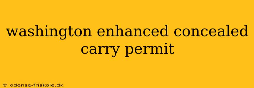 washington enhanced concealed carry permit