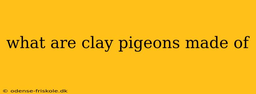 what are clay pigeons made of