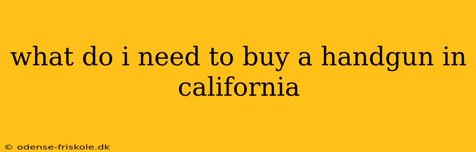 what do i need to buy a handgun in california