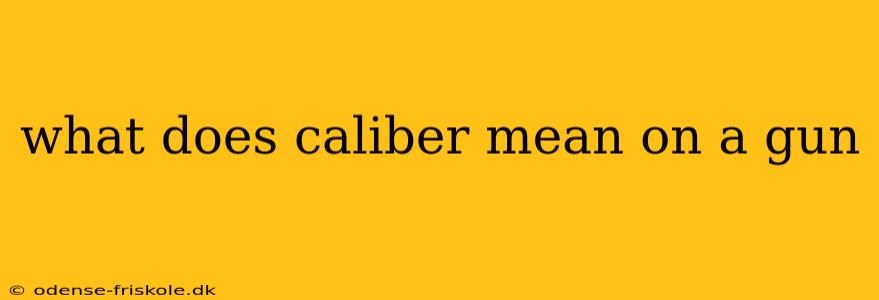 what does caliber mean on a gun