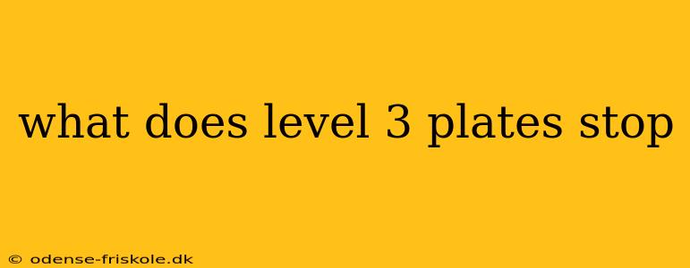 what does level 3 plates stop