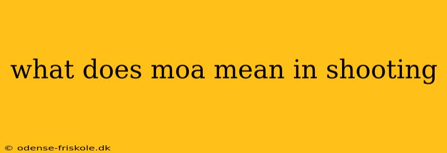 what does moa mean in shooting