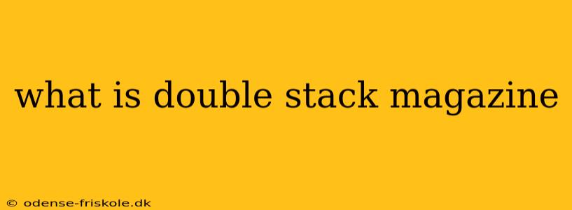 what is double stack magazine