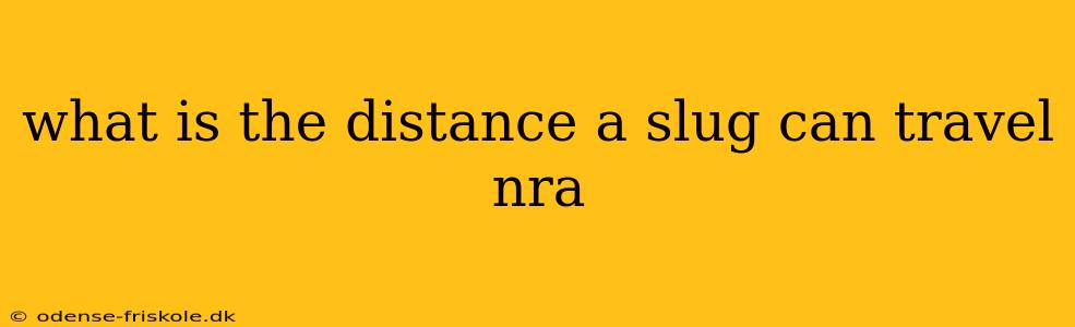 what is the distance a slug can travel nra