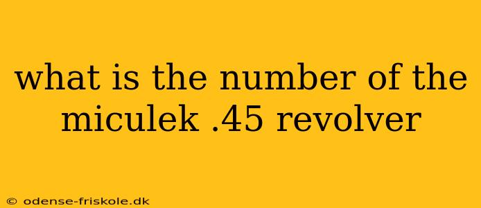 what is the number of the miculek .45 revolver