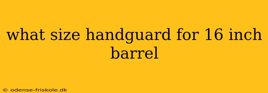 what size handguard for 16 inch barrel