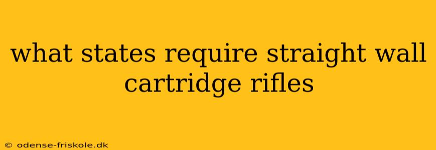 what states require straight wall cartridge rifles