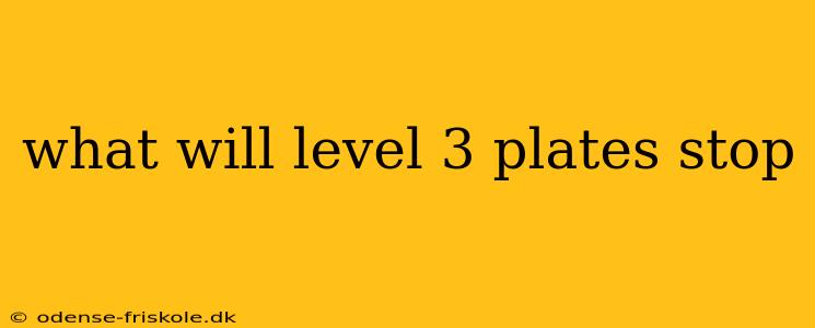 what will level 3 plates stop