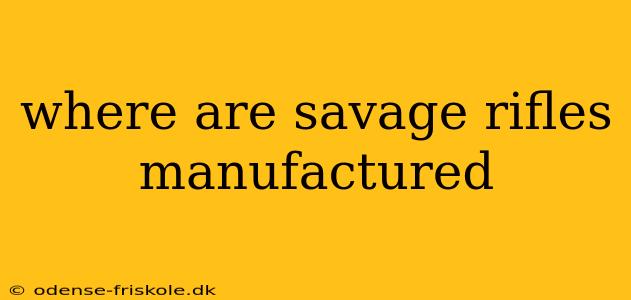 where are savage rifles manufactured