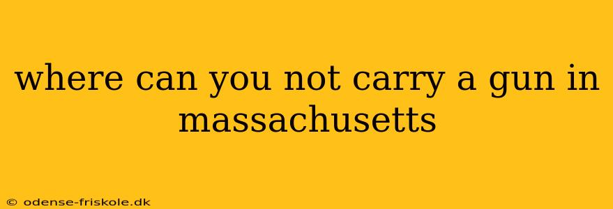 where can you not carry a gun in massachusetts