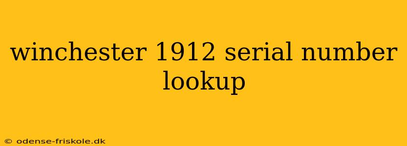 winchester 1912 serial number lookup