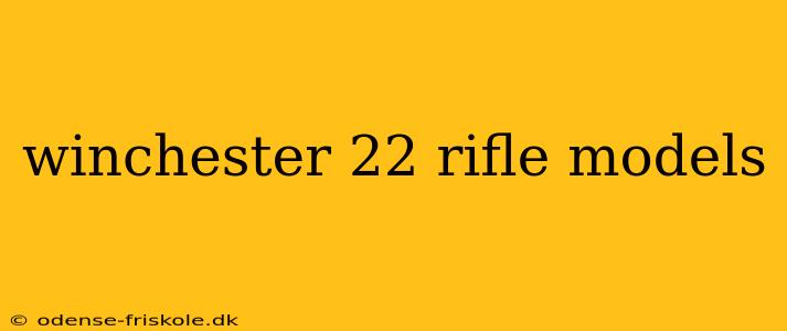 winchester 22 rifle models