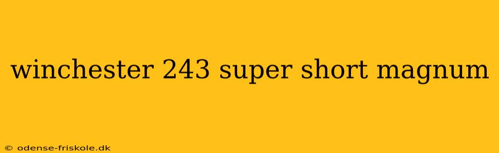 winchester 243 super short magnum