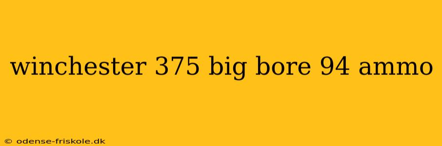 winchester 375 big bore 94 ammo